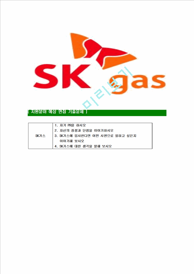 [SK가스-최신공채합격자기소개서] SK가스자소서,sk   (8 )
